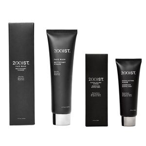 2(X)IST Men Charcoal Face Wash & Exfoliating Scrub Set 2pc New in Box
